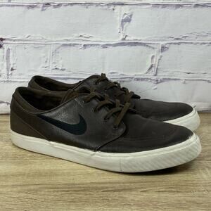 Nike SB Zoom Stefan Janoski Brown Leather Skate Shoes Size 12 Sneaker 616490-200